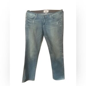 EUC PAIGE Jimmy Jimmy Crop Jeans in Whitley Size 26 waist 36